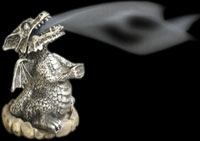 Smoking Dragon Cone Burner - Silver - Click Image to Close